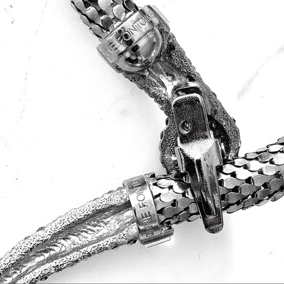 Anne Fontaine Isla Serpent Snake Belt Black Metal - Picture 6 of 6